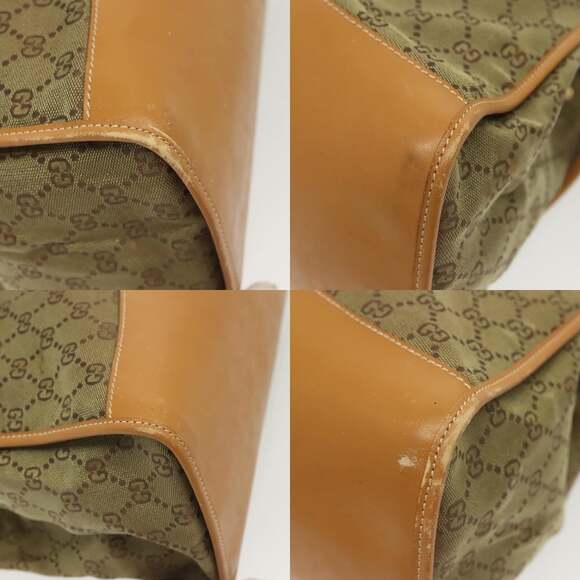 GUCCI GG Canvas Tote Bag Beige Gold - Picture 10 of 12